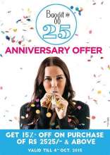 Celebrating 25 years of Fashion! Exciting offer on Baggit’s 25th Birthday !!!