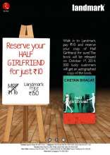 Reserve your copy of HALF GIRLFRIEND for just Rs. 10 at Landmark store