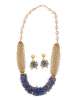 Manubhai Jewellers - 22K gold and pearl chain with amethyst beads and nakshi work on gold beads